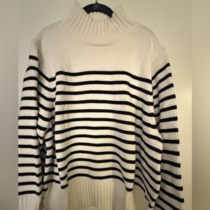 NWT J. Crew Striped Black and White Sweater